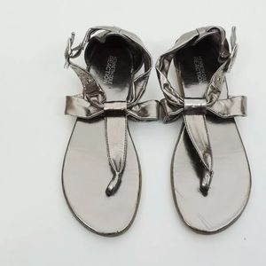 Girls Kids Silver Sandals Shoes